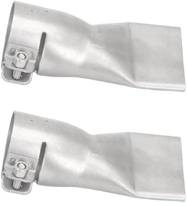 Welding Nozzles Heat Gun Nozzle Stainless Steel Heat Resistant Heat Gun Welding Nozzle 2Pcs 40mm Flat Wide Mouth Welding Nozzle Welding Gun Nozzle Tips for Welding PP PVC Plastic
