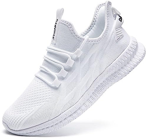 RJYWGS Sneaker Damen Turnschuhe Laufschuhe Running Gym Fitness Schuhe Bequeme Sommerschuhe Hallenschuhe Freizeitschuhe Sportschuhe Weiss Größe 39 EU