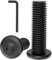 GUEEYUAW 30 Pezzi Viti a Testa Piatta Nero M4 x 25 mm, in Acciaio Inox 304 A2 V2A, Viti Esagonali a Testa Cava, con Chiave Esagonale Possono Essere Utilizzate All'aperto