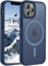 ORDA Magnetic Case for iPhone 11 Pro Case Compatible with MagSafe,for iphone 11 pro phone case Translucent Matte Back Slim,Military Grade Drop Proof Hard Back Protective Cover 5.8-Deep Blue