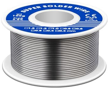0.8mm Solder Welding Wire, Soldering Tin Wire, for Electronic Components Soldering,Flux-Cored Low Melt Copper Iron Nickel Solder Wire(20g)