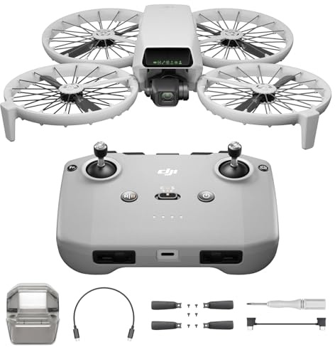 DJI Flip, Drohne mit Kamera 4k, Mini drohne mit Kamera, < 249 g, Drohne Follow Me Funktion, 13 km Videoübertragung, Handstart, autom. Rückkehr, 31 min Flugzeit