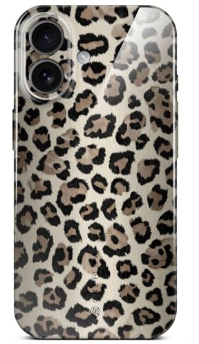 ONEFLOW Wild Cover für iPhone 17 Hülle mit Animal Print, Designer Case Handy Schutzhülle mit Kameraschutz, Tiere Muster Hardcase dünne Handyhülle, Golden Leopard Leo