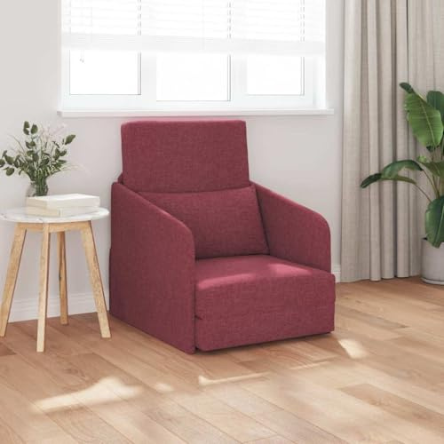 Teenpull Weinrotes Schlafsofa, 65x80x83 cm, Samt, modernes umwandelbares Futon Sofa Bett für Wohnzimmer, Gästezimmer, langlebig, 130 kg Tragkraft