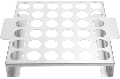 Levemolo Support de Barbecue en Acier Inoxydable 36 Trous Grille à Poivre pour Rôtir Poivrons Compatible Four et Grill Panier Métallique