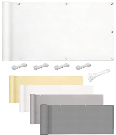 Voiles Ombrages Imperméable 5x7m - Rectangulaire Bache Ombrages Protection Solaire, Coupe-Vent pour Jardin, Terrasse, Clôture, Camping, Piscine, Cour avec Oeillets et Cordons - Blanc