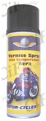 VERNICE SPRAY NERA ALTA TEMPERATURA 800°C TUBI SCARICO MOTO