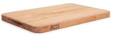 Boos Profi-Schneidebrett Ahorn - Gross 50,8 x 35,6 cm - Servierbrett mit Griff Antibakteriell