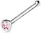Willys Jewellery Damen Stecker Piercing Nasenstecker dünn mit Swarovski Kristallen in 925 Sterling Silber
