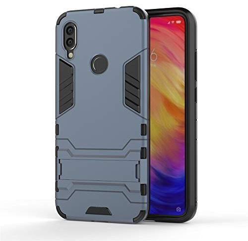 CHcase Xiaomi Redmi Note 7 Custodia, 2 in 1 Armour Stile Resistente Hybrid Dual Layer Armatura Defender PC + TPU Case Cover con Supporto [Custodia Antiurto] per Xiaomi Redmi Note 7 -Black Plus Gray