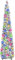 N&T NIETING Árbol de Navidad flocado, árbol de Navidad plegable de 5 pies, árbol de Navidad artificial blanco para decoración de interiores y exteriores