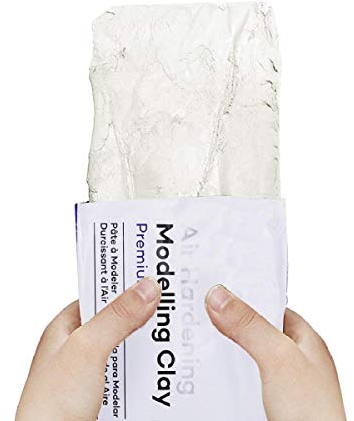 Argile Rouge/Argile Blanche Argile de Cuisson et de Mise en Forme Libre Argile Molle Minérale sans Cuisson Auto-Durcissante Sans Four -500g