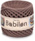 T-Shirt-Garn, Fettuccine-Spaghetti-Knäuel, zum Häkeln, Stricken, für Maskenbänder, Makramee, Bio-Baumwolle, Jerseygarn, 3–5 mm, kakaofarben