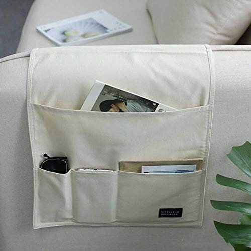 Bolsa de almacenamiento lateral del reposabrazos del sofá, reposabrazos del sofá que ahorra espacio, sólido, grande, control remoto para TV, artículos diversos, organizador, bolsa de almacenamiento