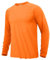 KEFITEVD Langarmshirt Herren UV Shirt Sommer Atmungsaktiv Laufshirt Leichte Fahrradshirt Männer Rund-Ausschnitt Longsleeve Casual T-Shirt Surfen Angeln Orange 2XL