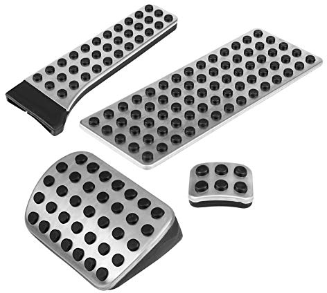 Qiilu Auto-Bremspedal, 4 Stück Auto-Kraftstoff-Bremsen-Kupplungspedal-Pedal-Pedale Zubehör Abdeckungen Abdeckung für W203 W204 W210 W211 W212 CE bremspedal