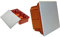 Electraline 60413 Distribution Box glatt für die Unterputz-Montage in Mauerwerk 290 x 150 x 70 mm, Weiß/Orange & 60405 Einbau-Ableitungsbox, Größe 153x98x70 mm, IP44, Rot/Weiß