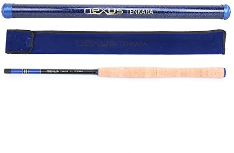 MAXIMUMCATCH Fliegenfischen Tenkara Ruten Combo 12’/13’/13’6(Kohlefaser Tenkara Rute, Transportrohr, Schnüre, Tippet, Fliege, Schnur Zange, Hauke Halter)(Nexus Tenkara Rute, 12ft(360cm))