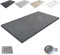 Plato de Ducha Resina Extraplano outletaseo – Antideslizante Textura Pizarra - Todas Las Medidas Disponibles -Todos los Colores - Incluye Válvula desagüe+Rejilla (100x70, GRIS GRAFITO RAL 7021)
