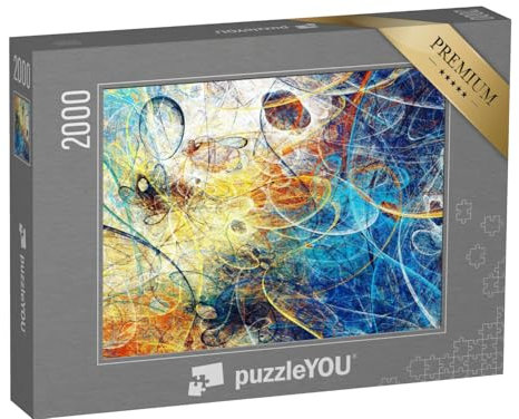 puzzleYOU: Puzzle 2000 Teile „Abstrakte helle Farbe in Bewegung“