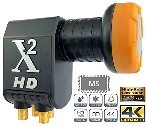 Goaycer Quattro LNB -nur für Multischalter -vergoldeten Kontakten- LTE Filter -für besten Satempfang in Digital HD Full HD UHD 3D 4K 8K
