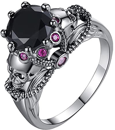 ROMIDA Herren Damen Ringe Y2k Ringe Edelstahl 925 Sterling Silber Vintage Punk Ringe für Damen Offene Ringe Verstellbar Gothic Ringe Band Fingerringe Ring Partnerringe