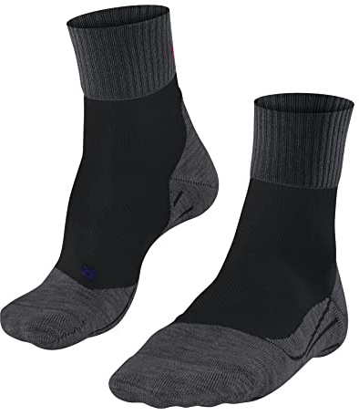 FALKE Damen Wandersocken TK2 Explore Cool Short W SSO Lyocell Funktionsmaterial antiblasen dick 1 Paar, Schwarz (Black 3008), 37-38
