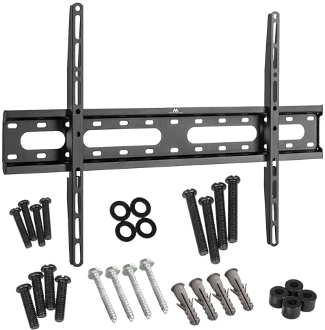 Maclean MC-939 Supporto SLIM per TV LCD LED OLED QLED Piatto e curvo 37-70 max.45 kg soli 27mm dalla parete (Max Vesa 600x400)