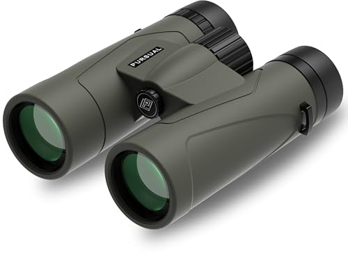 PURSUAL 10 x 42 HD Fernglas, hohe Leistung, kompakt, wasserdicht, Fernglas für Erwachsene und Kinder, mit BAK-4-Prismen, FMC-Objektiv, für Vogelbeobachtung, Sport, Konzerte, Reisen, beschlagfrei,