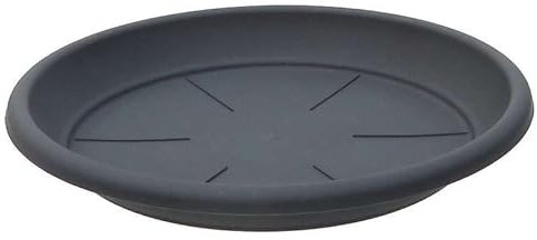 Decorspace Sottovaso Tondo Basic'' per Fiori e Piante da Giardino (35 cm, Antracite)