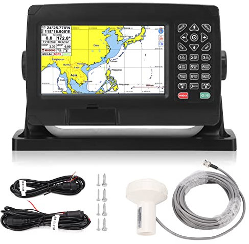 Aramox GPS Marin Traceur de Cartes Marines Aramox, Transpondeur AIS de Navigateur par Satellite de Traceur de Cartes GPS, avec Système de Carte Double Antenne GNSS IPX6 WA