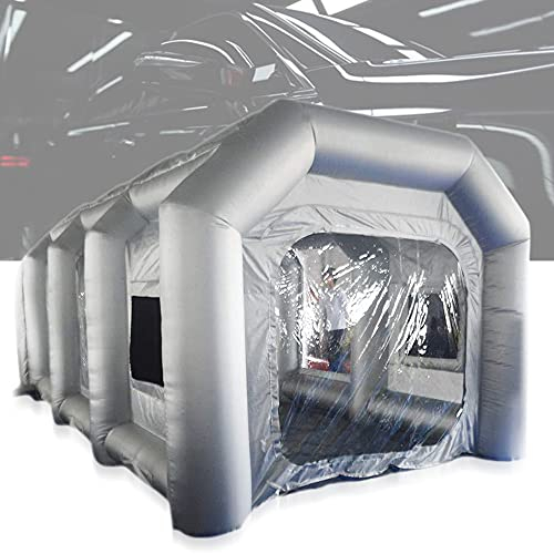 kangten Cabine de peinture tente gonflable cabine de pulvérisation tente portable peinture spray bateau voiture extérieure mobile gonflable (sans sèche-cheveux) 4 x 2,5 x 2,2 m
