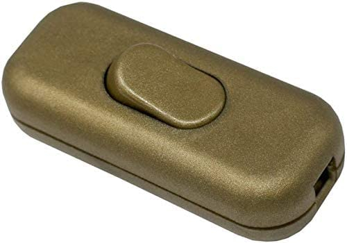 SET Schnurzwischenschalter Gold für 2G/3G Zuleitungen und Anschlusskabel Zwischenschalter 1-pol. + 6x Aderendhülsen