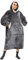 Gogola Hoodie Decke Unisex，Oversized Decken Hoodie,Super Dicker Weicher Deckenpullover, Blanket Hoodie geeignet für Erwachsene, Männer, Frauen, JugendlicheGrau