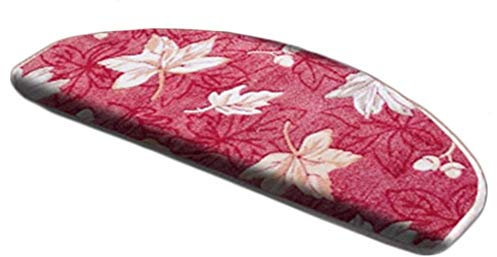 Treppenteppichstufen Halbkreis-Treppenteppichstufen-Pads Stufenmatten-Teppiche Selbstklebende Schalldämmung Waschbar Passen Sie Treppenteppichmatten in 2 Größen an (Color : Pink, Size : 1pcs