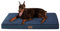 BEDSURE orthopädisches Hundebett Grosse Hunde - 137x111.5x10cm Hundekissen flauschig Hundematte waschbar Hundematratze in Navyblau für große Hunde
