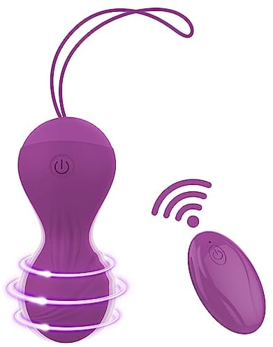 Qoosea Vibratore Telecomando Distanza, Vibratori Donna con 10 Modalità di Vibrazione Regolabili, Allenamento per Pavimenti Pelvici, Giocattolo Erotico,Vibratore Impermeabile USB per Donne