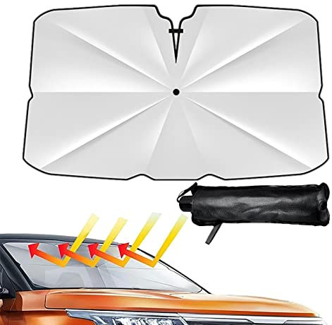 biset Windschutzscheiben Sonnenschutzschirm – Windschutzscheiben Sonnenschutz – Auto Windschutzscheiben Regenschirm – Auto Sonnenschutz Frontscheiben Faltbarer Windschutzscheiben Sonnenschirm