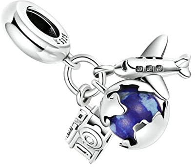 EXCEART Globetrotter-anhänger Schmuck Selber Machen Reise Schmuck -anhänger Schmuck Charme Charme Anhänger Für Armbänder Armband Reisen Sterling Silber S925 Sterlingsilber