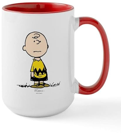 BAAROO Charlie Brown 590 ml Keramik-Mega-Becher, Keramik-Kaffeetasse, Teetasse, 425 ml