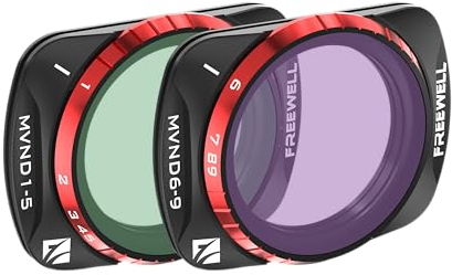 Freewell VND Filter 2er-Pack Variable ND (Mist Edition) 1-5 Stop, 6-9 Stop für Osmo Pocket 3 – Belichtung in Echtzeit anpassen FW-OP3-VNDXMIST