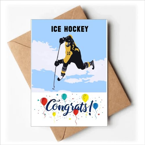 Schnelle Hockey-Tipps Ice Art Deco Mode Hochzeit Karten Glückwunsch Gruß Umschläge