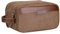 WITZMAN Canvas Kulturbeutel Herren Großer Reise Kosmetiktasche mit Doppelter 8L Organizer Badezimmertasche Tasche(A8002 Braun)