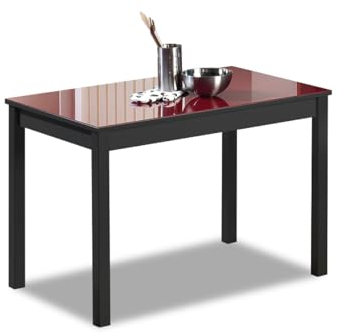 ASTIMESA Mesa de Cocina, Rojo, 110 cm x 70 cm