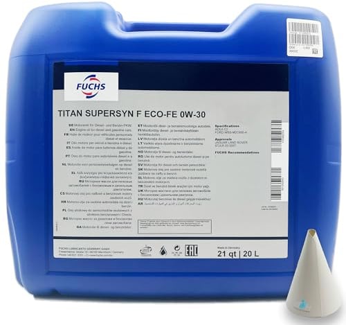20 L Fuchs Titan Supersyn F ECO-FE 0W-30 | kompatibel mit STJLR.03.5007 | Motorenöl | Motoröl | Ölwechsel | Öl | SAE 0W30 |