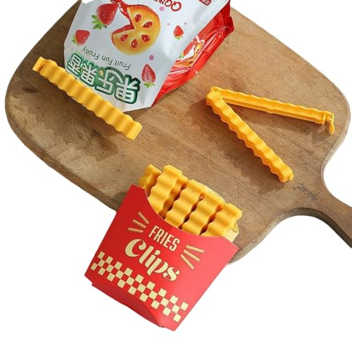 Pinzas Bolsas Alimentos,12 piezas, Pinzas Cocina Bolsas Clips,Pinzas Cocina Bolsas,Cierra Bolsas Plastico,Pinzas Cierre Bolsas,Pinzas Comida Plastico para Galletas de Nueces de Café