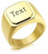 INBLUE Personalisierte Gravierte Name/Initial Monogramm Signet Ringe für Männer mit Optionalen Größe 54-75 Edelstahl Buchstabe Ringe mit Größe Adjusters Mode Schmuck für Jahrestag - C4