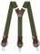 Kohentact Hosenträger Herren mit Clip- und Knopfbefestigung, inklusive 6 Knöpfe, 3,5 cm Breite Y-Form für Körpergrößen bis 200 cm Suspenders for Men 1 (Militärgrünes Eisenbahnmuster)
