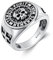 PROESS Memento Mori Ring 925 Sterling Silber Skull Ringe Totenkopf Ring Memento Mori Schmuck Geschenk für Damen und Herren(Größe 9)