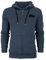 FORSBERG Zip-Hoodie mit Frottee Logo, Frontzipper, geräumige Bauchtaschen, Farbe:blau, Größe:L